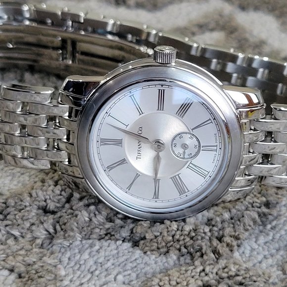 Tiffany & Co Sterling Stainless Steel Resonator Round Watch-Woman’s - Picture 9 of 10